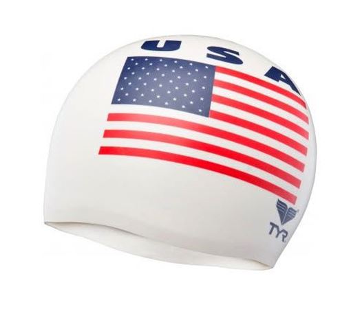 BKSR Swim Cap USA white